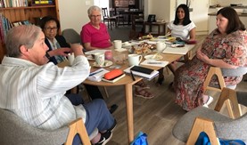 Women of the Single Women's Branch at a small group meeting