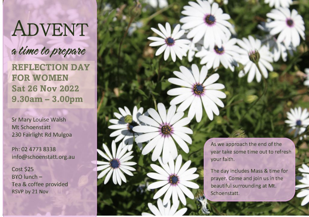 Event flyer: Advent Reflection Day for Women