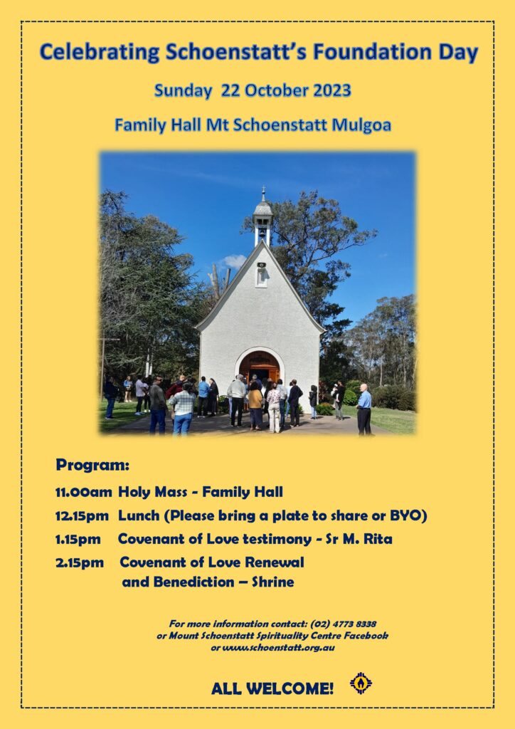Event flyer: Schoenstatt Foundation Day