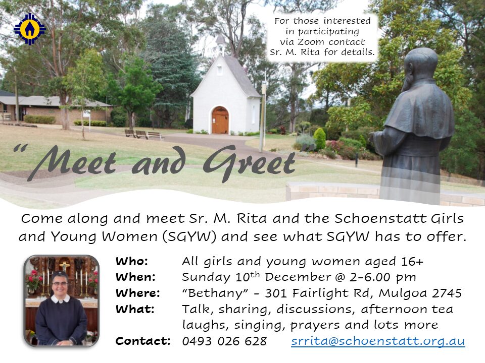 Promotional image for Schoenstatt Girls & Young Women "Meet & Greet"