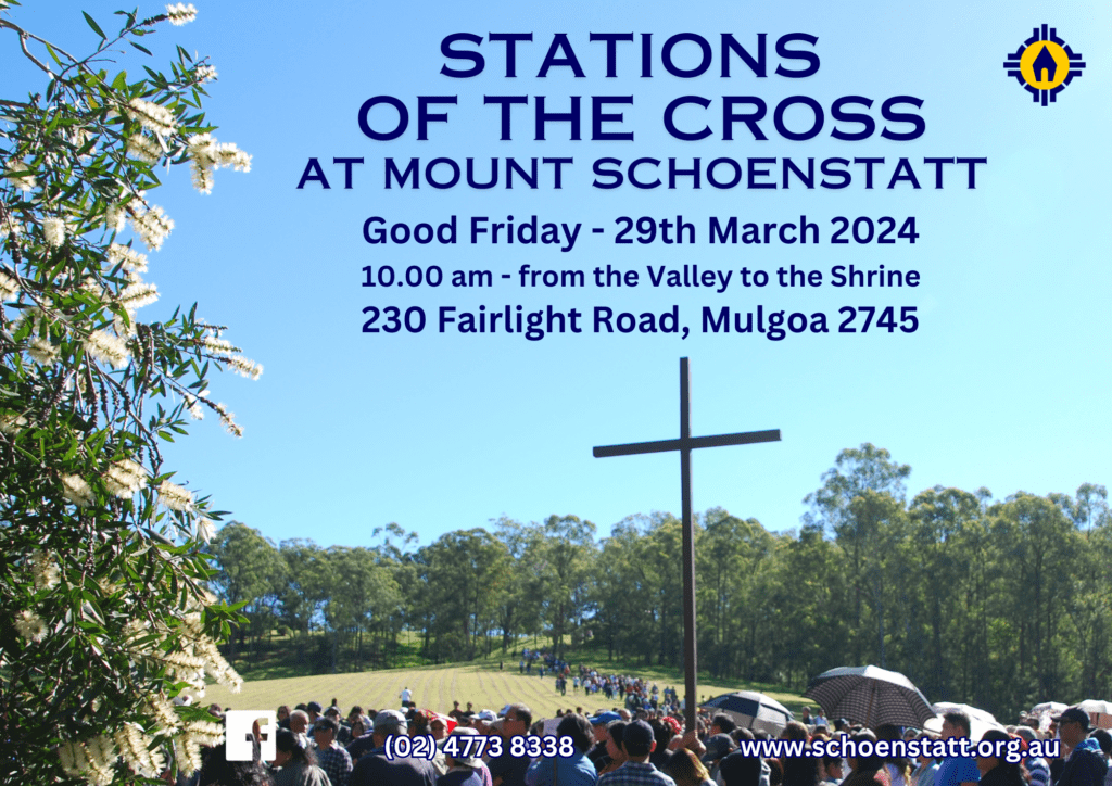 Promotional image for Good Friday Stations of the Cross at Mount Schoenstatt