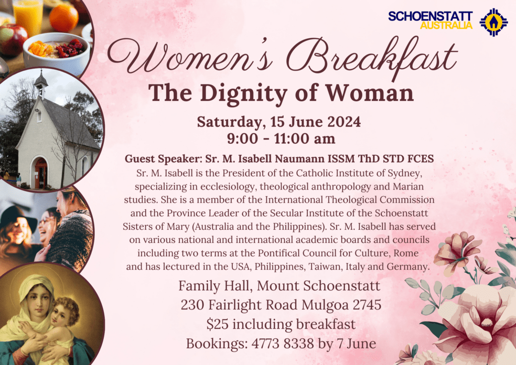 Event flyer: Women's Breakfast "The Dignity of Woman"