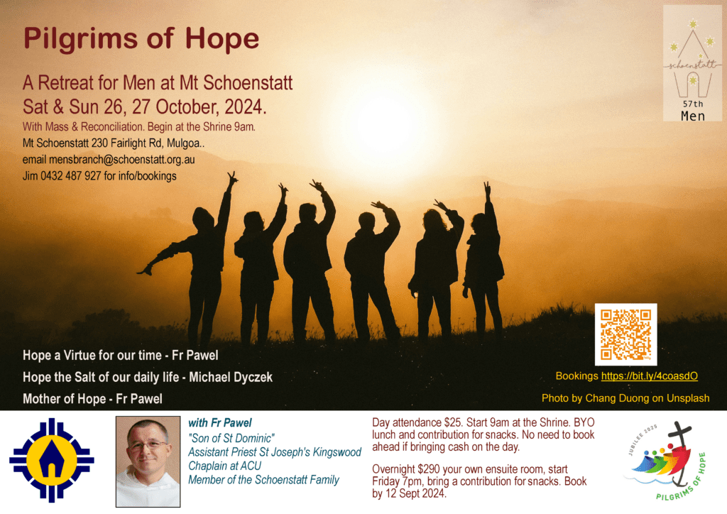 Event flyer: Retreat for Men - Pilgrims of Hope