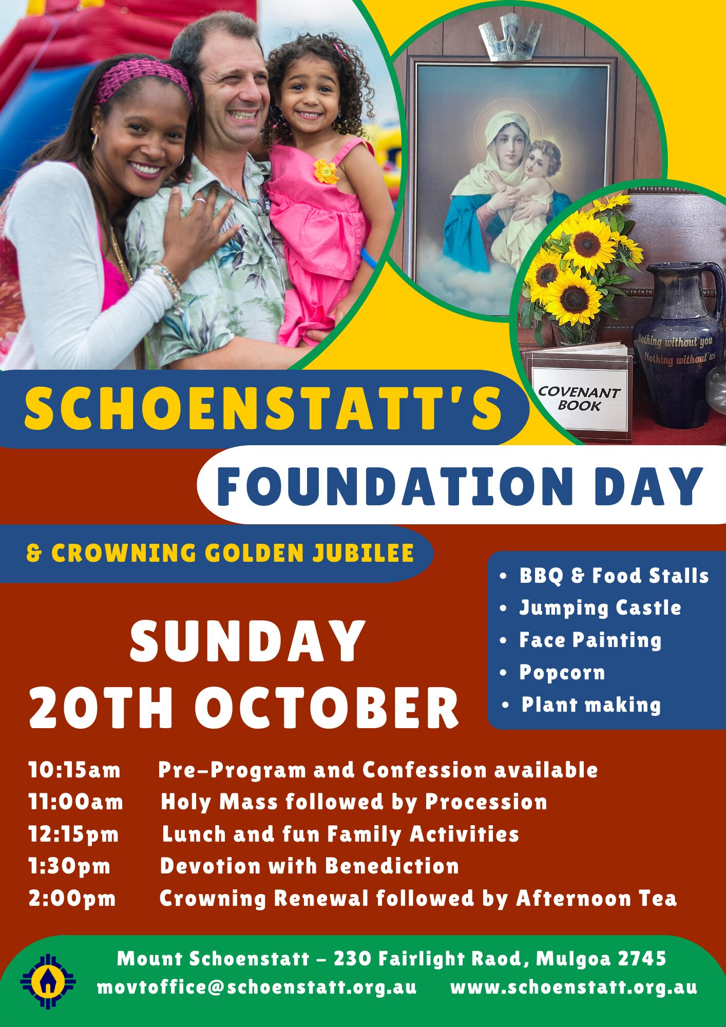 Promotional image for Schoenstatt's Foundation Day & Crowning Golden Jubilee