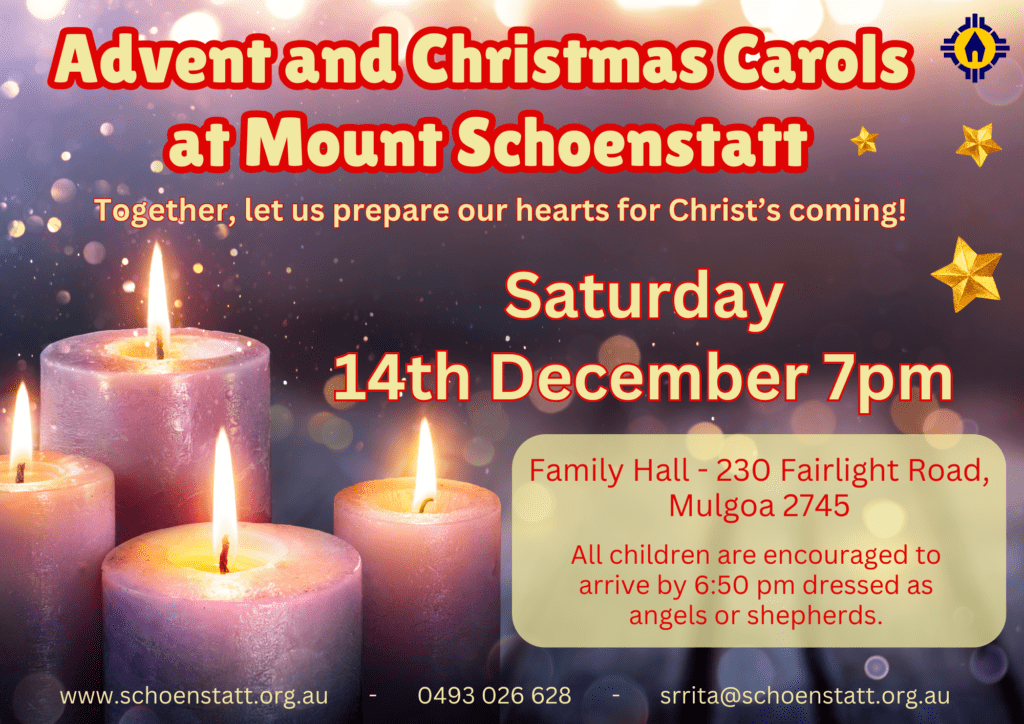 Promotional image for Advent & Christmas Carols at Mount Schoenstatt