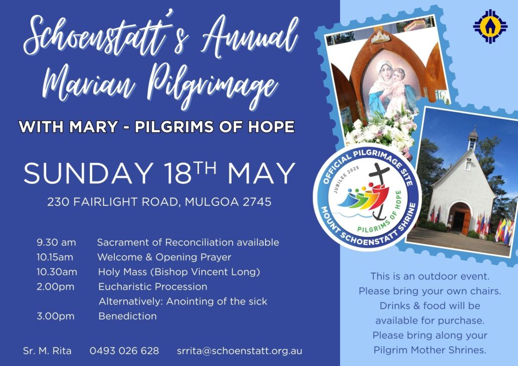 Promotional image for Schoenstatt's Annual Marian Pilgrimage