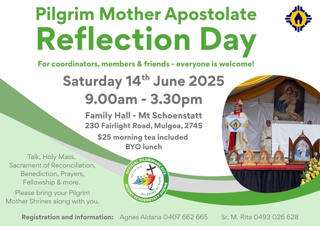 Promotional image for Pilgrim Mother Apostolate Reflection Day
