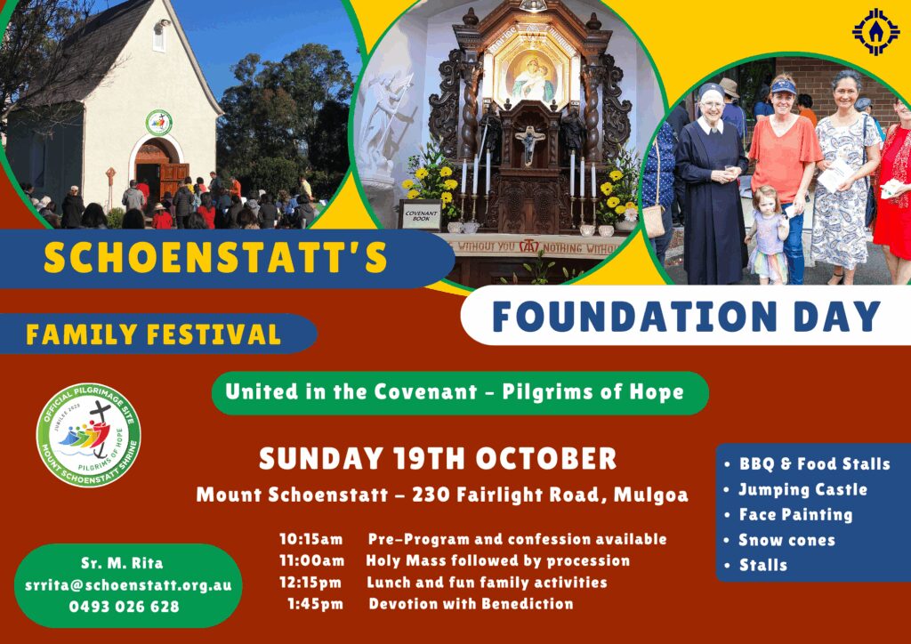 Event flyer: Schoenstatt's Foundation Day Family Festival