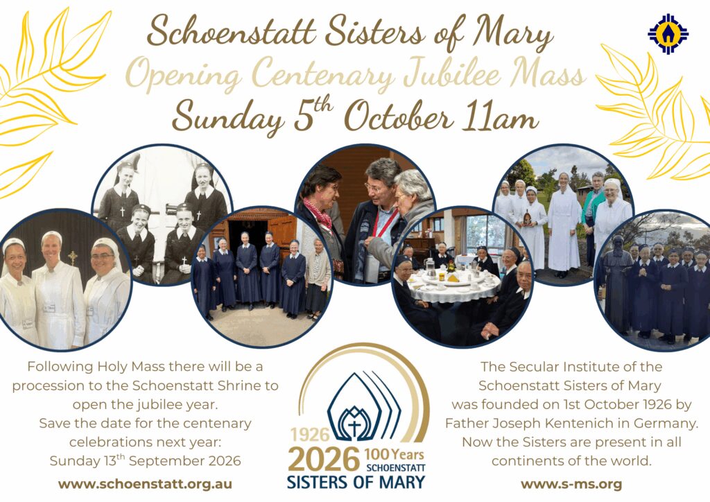 Promotional image for Schoenstatt Sisters of Mary Opening Centenary Jubilee Mass