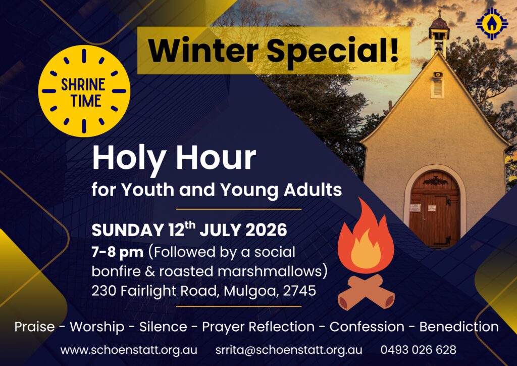 Promotional image for Shrine Time Winter Special – Holy Hour for Youth & Young Adults (inc Bonfire)