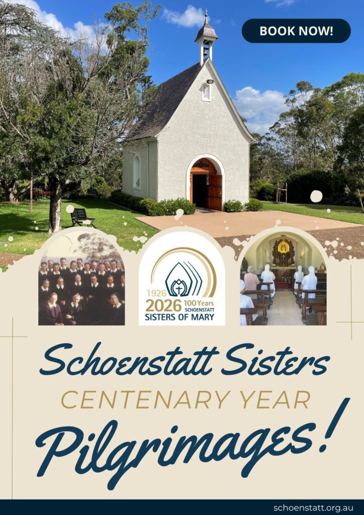 Schoenstatt Sisters Centenary Year Pilgrimages flyer, page 1