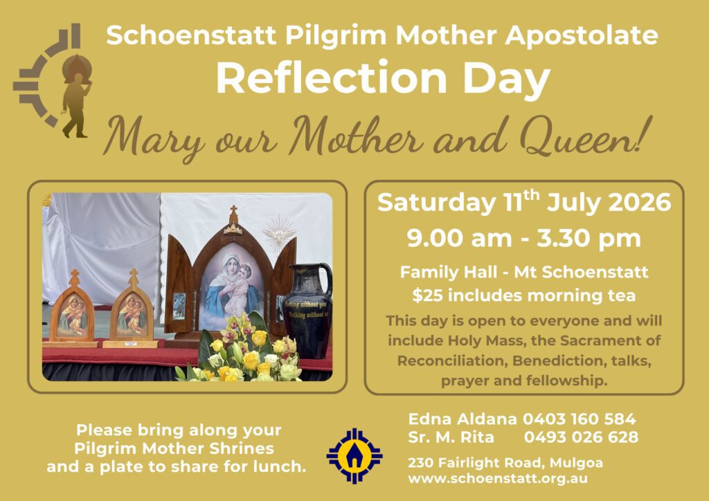 Promotional image for Schoenstatt Pilgrim Mother Apostolate Reflection Day